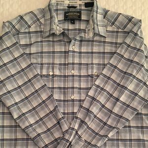 ROUGHSTOCK WESTERN SHIRT WITH DIAMOND PEARL SNAPS.